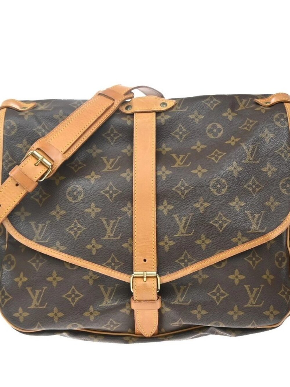LOUIS VUITTON Saumur 35 Shoulder Bag Monogram Leather BN France M42254 79KD498